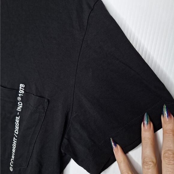 DIESEL T-RUBIN-POCKET-J1 T-SHIRT MEN's Large MAGLIETTA Embroidered Short Sleeve - Picture 8 of 13